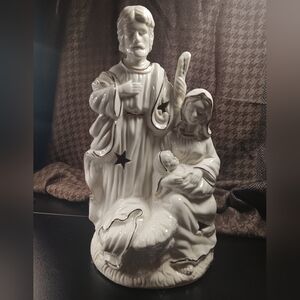 Vintage 11” Baby Jesus Mary Joseph Nativity Figure Christmas Holy Family